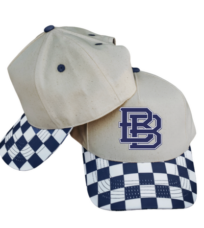 Bums Checkered Snapback Trucker Hat