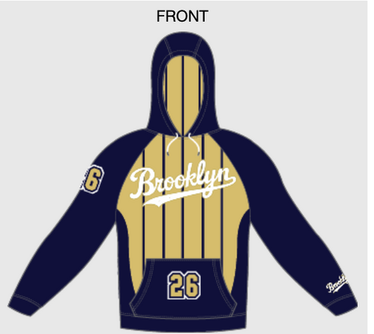 CUSTOM Player Brooklyn Bum Hoodies 6-8 Weeks DESIGN 1