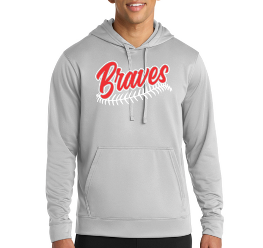 YOUTH/ADULT Braves Baseball  DRI-FIT Performance Fleece Pullover Hooded Sweatshirt PC590H (Copy)