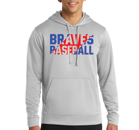 YOUTH/ADULT Braves Baseball  DRI-FIT Performance Fleece Pullover Hooded Sweatshirt PC590H (Copy)