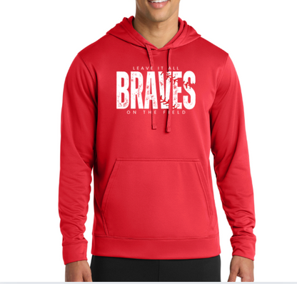 YOUTH/ADULT Braves Baseball  DRI-FIT Performance Fleece Pullover Hooded Sweatshirt PC590H (Copy)