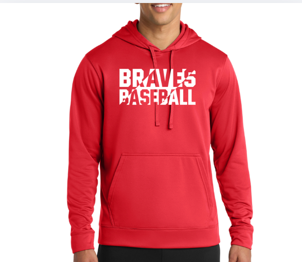 YOUTH/ADULT Braves Baseball  DRI-FIT Performance Fleece Pullover Hooded Sweatshirt PC590H (Copy)