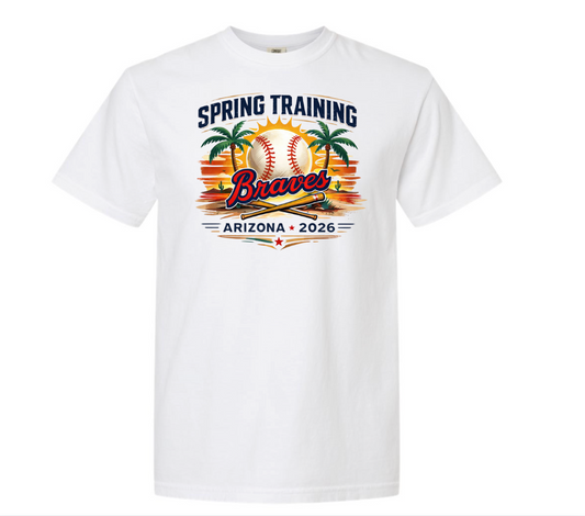 Unisex Spring Training 2026  Braves Baseball Unisex COMFORT COLORS Tee 1717 DESIGN 6