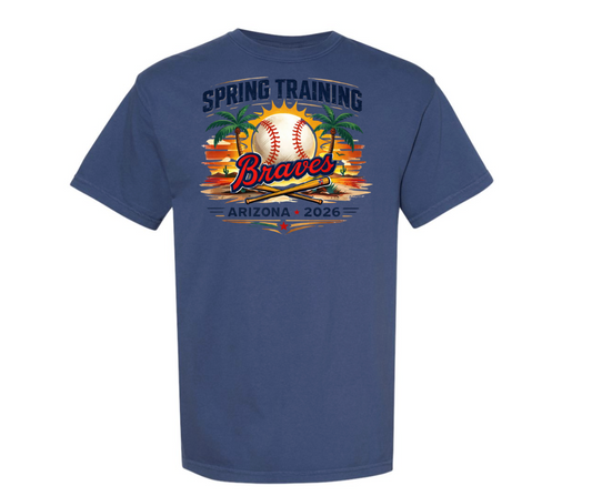 Unisex Spring Training 2026  Braves Baseball Unisex COMFORT COLORS Tee 1717 DESIGN 6