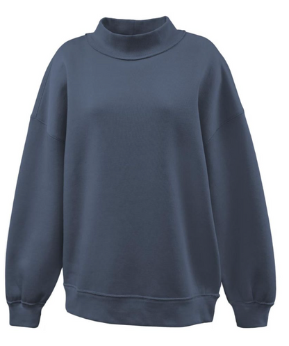 The Julia Mock Neck Fleece - MAY 5TH instock