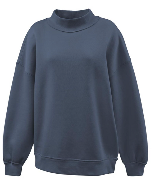 The Julia Mock Neck Fleece - MAY 5TH instock