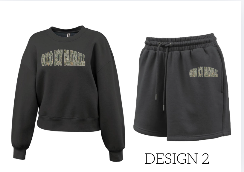 SET: Good Boy - 2 Piece Set  BLACK Crewneck + Shorts