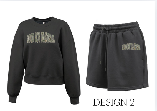 SET: Good Boy - 2 Piece Set  BLACK Crewneck + Shorts