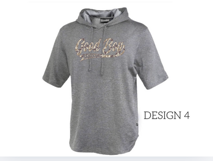 Short Sleeve Warm Up Hoodie Performance- Grey 183