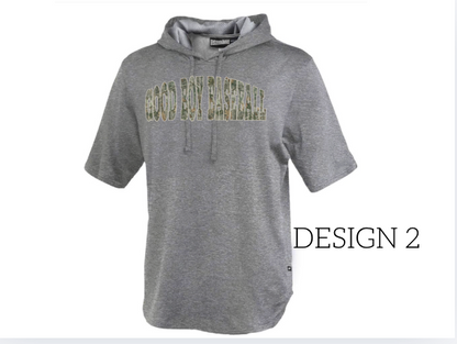Short Sleeve Warm Up Hoodie Performance- Grey 183