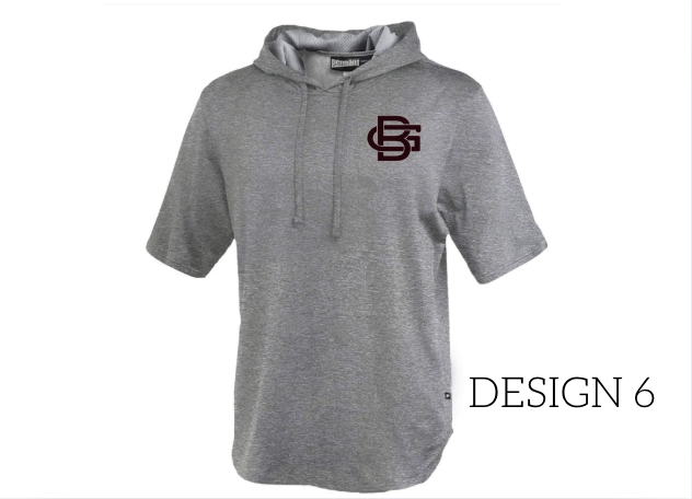 Short Sleeve Warm Up Hoodie Performance- Grey 183
