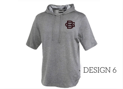 Short Sleeve Warm Up Hoodie Performance- Grey 183
