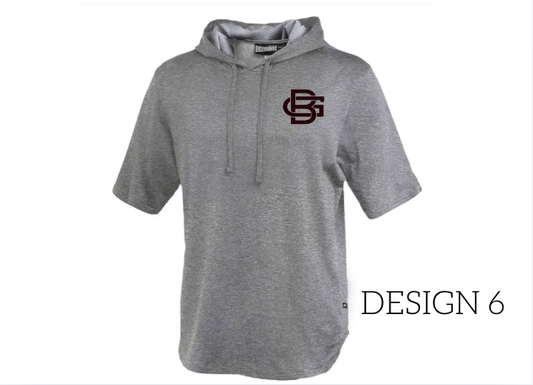 Short Sleeve Warm Up Hoodie Performance- Grey 183