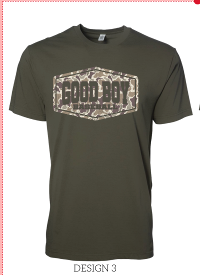 Good Boy Baseball Camo  BELLA Canva 3001 Military Green