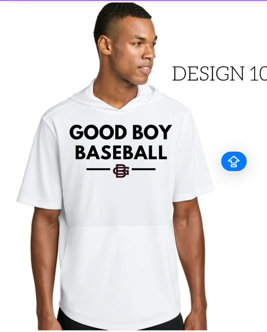 Good Boy Baseball White Design10 ST445 New Sport-Tek® Club Short Sleeve Hoodie