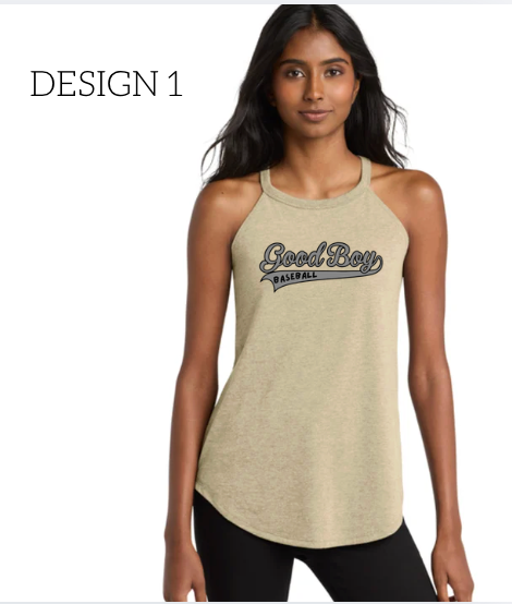 Womens Good Boy District® Women’s Perfect Tri® Rocker Tank DT137L Tan