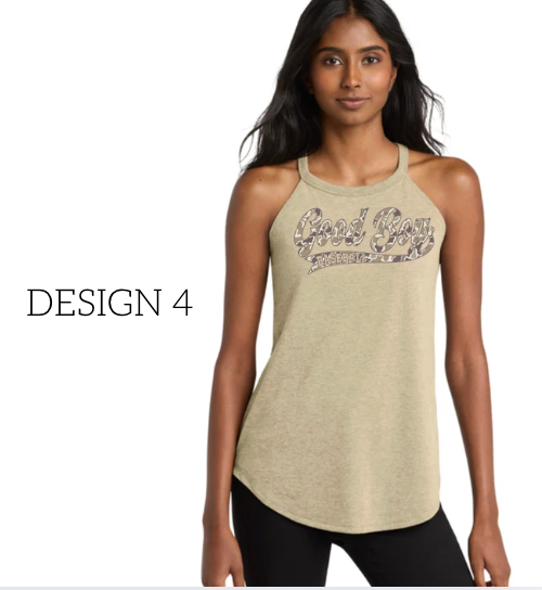 Womens Good Boy District® Women’s Perfect Tri® Rocker Tank DT137L Tan