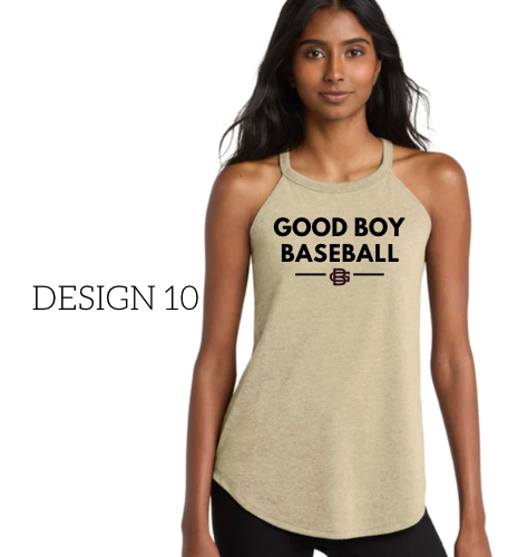 Womens Good Boy District® Women’s Perfect Tri® Rocker Tank DT137L Tan