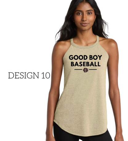 Womens Good Boy District® Women’s Perfect Tri® Rocker Tank DT137L Tan