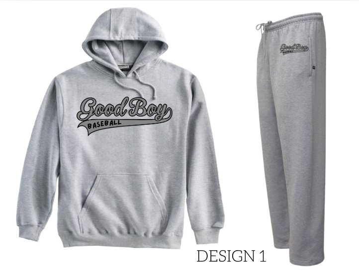 Good Boy   Warm-Up Fleece Package (2 Piece Set BOOTCUT) Pennant 710 GREY Design 1