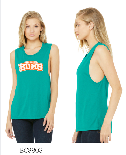 Womens Muscle Tank Teal BC8803 BELLA+CANVAS® Women’s Flowy Scoop Muscle Tank