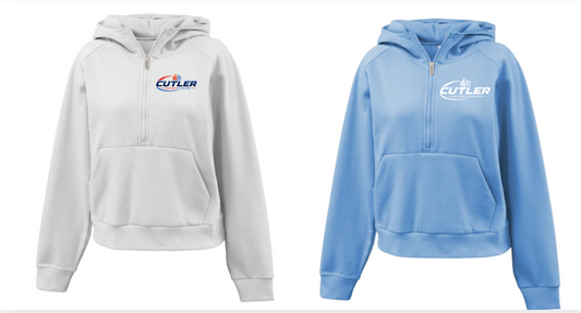 CUTLER Womens Half Zip Fleece Hoodie  8467