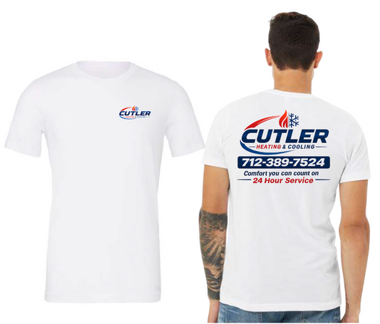 CUTLER Bella Canva Unisex  3001cvc WHITE Front/Back