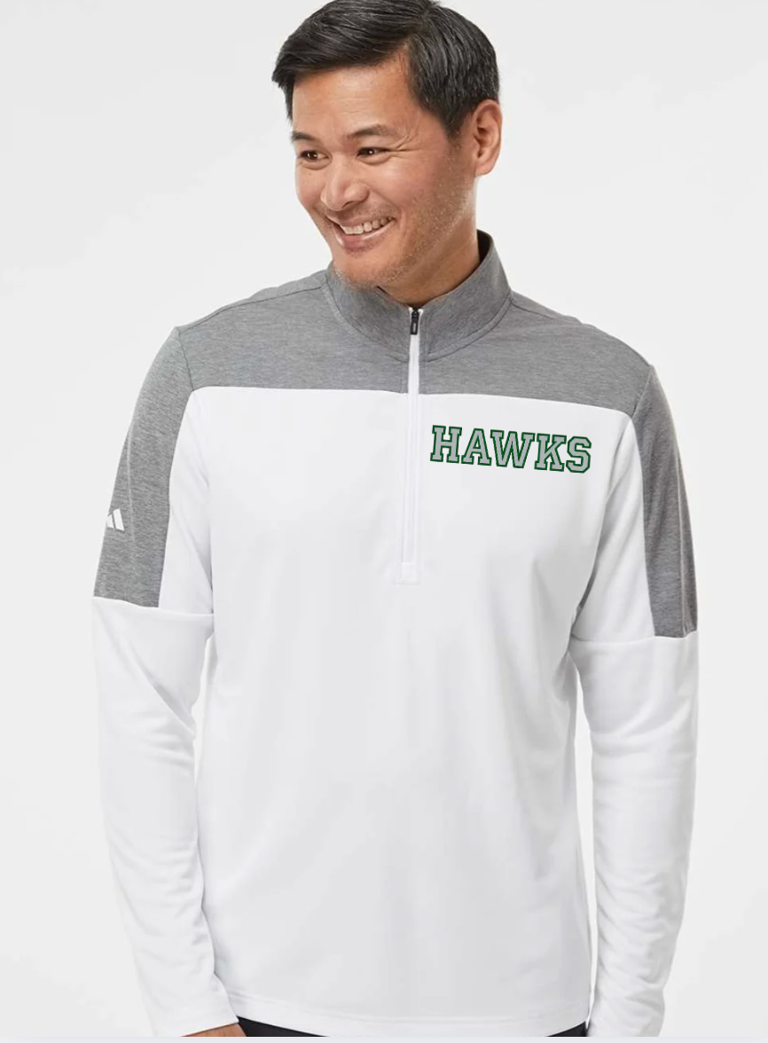Adidas Colorblocked Quarter-Zip Pullover - A552