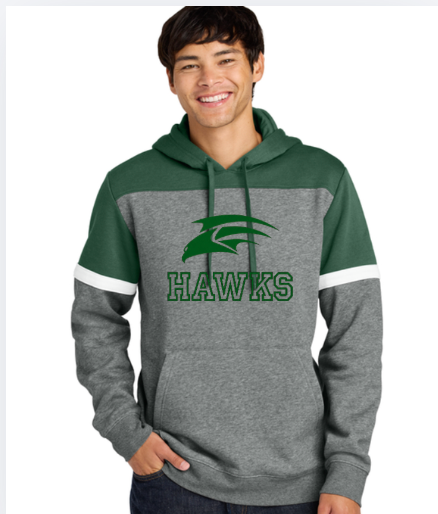HAWKS STF205 Sport-Tek Fleece Colorblock Hoodie