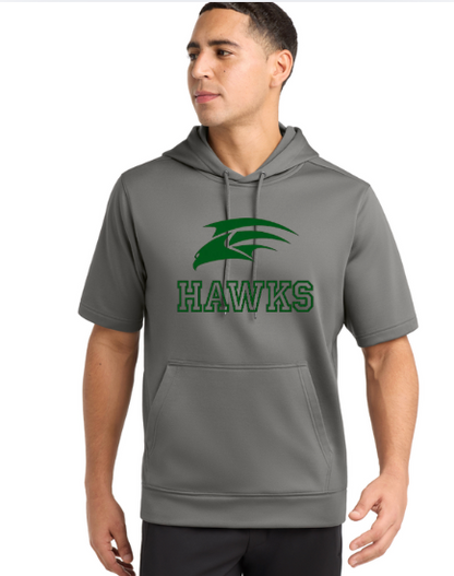 HAWKS ST251  Sport-Tek® Sport-Wick® Fleece Short Sleeve Hooded Pullover