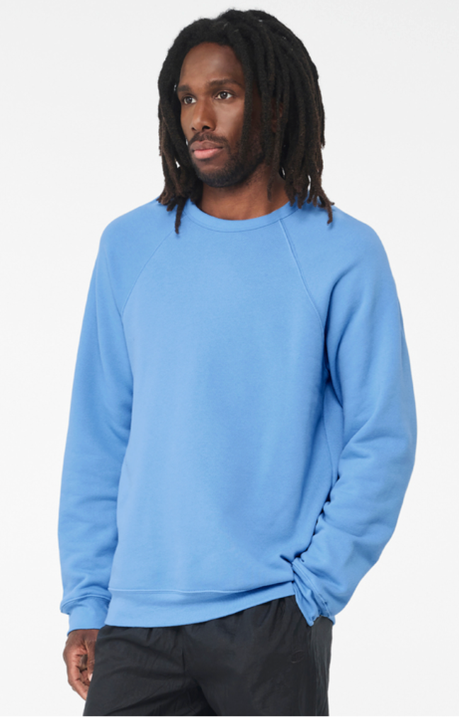 YMCA STAFF: BC3901 BELLA+CANVAS® Unisex Sponge Fleece Raglan Sweatshirt