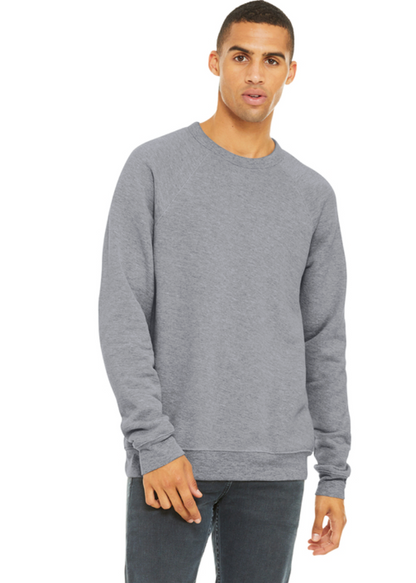 YMCA STAFF: BC3901 BELLA+CANVAS® Unisex Sponge Fleece Raglan Sweatshirt