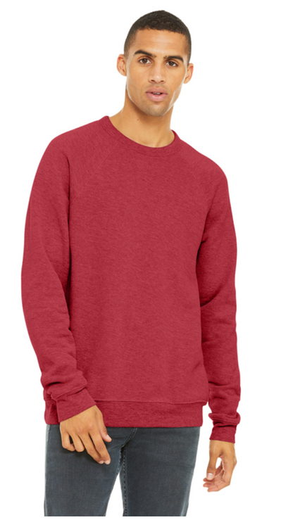YMCA STAFF: BC3901 BELLA+CANVAS® Unisex Sponge Fleece Raglan Sweatshirt