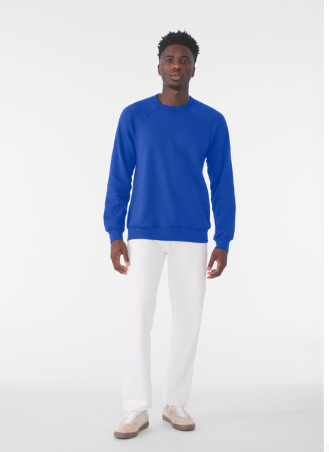 YMCA STAFF: BC3901 BELLA+CANVAS® Unisex Sponge Fleece Raglan Sweatshirt