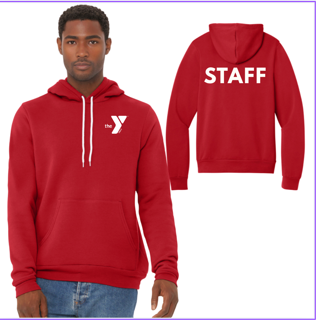 YMCA STAFF BC3719 Sale BELLA+CANVAS® Unisex Sponge Fleece Pullover Hoodie