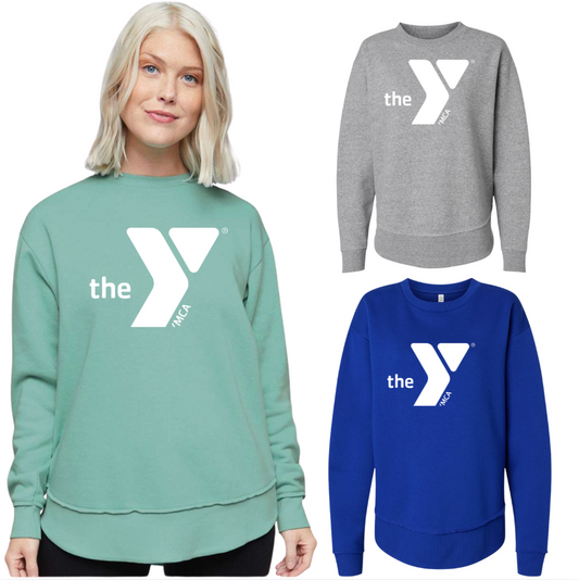 LAT 3525 Women's  Fleece Weekend Crewneck Sweatshirt