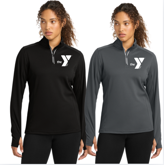 LST860 Sport-Tek® Women's Sport-Wick® Textured 1/4-Zip Pullover