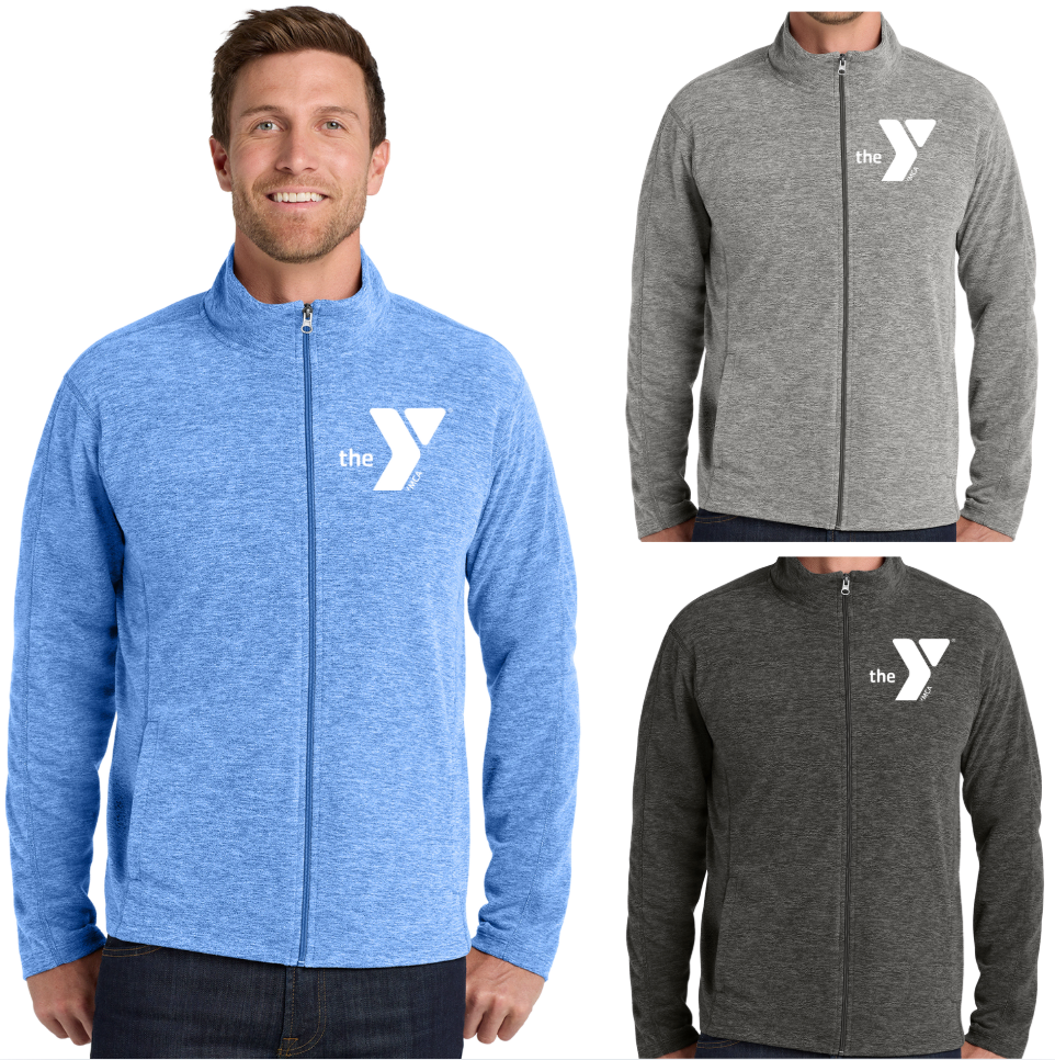F235 Port Authority® Heather Microfleece Full-Zip Jacket