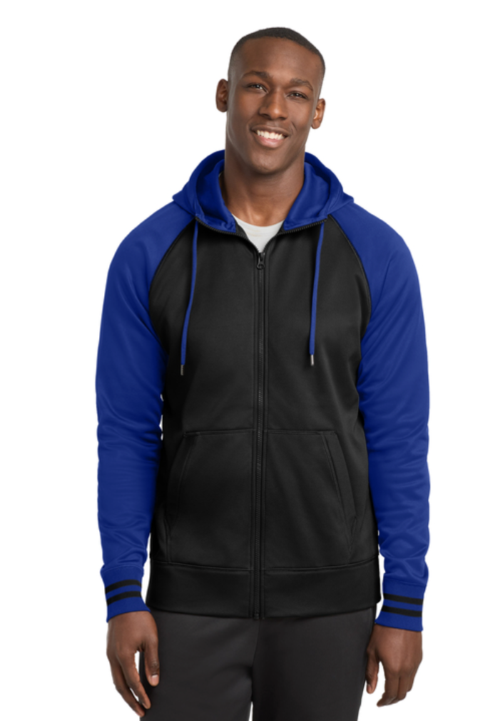 ST236 Sport-Tek® Sport-Wick® Varsity Fleece Full-Zip Hooded Jacket