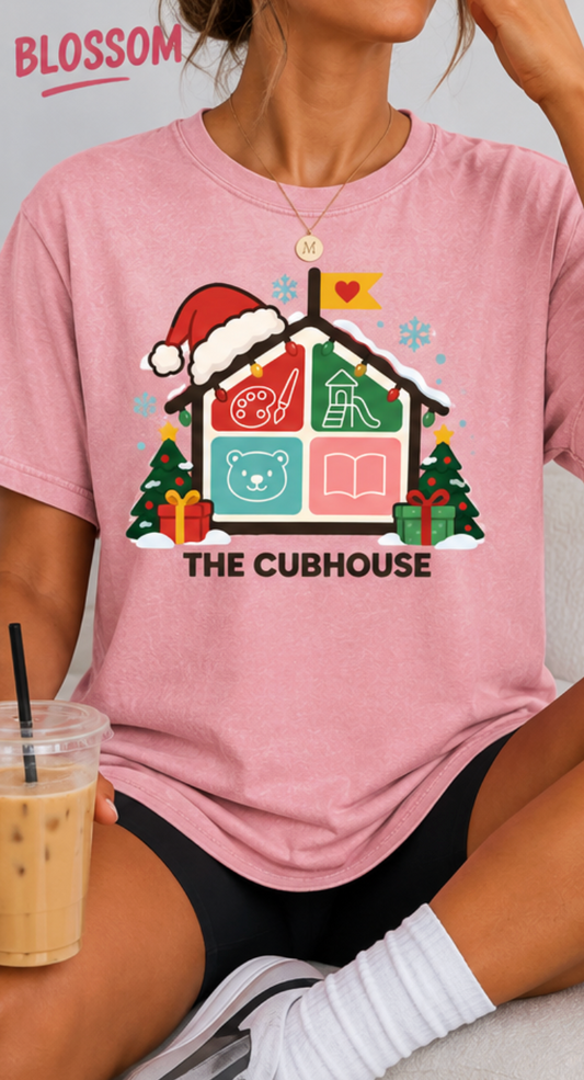 Cubhouse Christmas Comfort Colors T Shirt