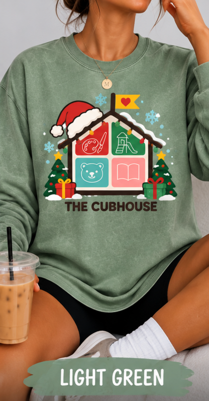 Cubhouse Christmas Comfort Colors Crewneck