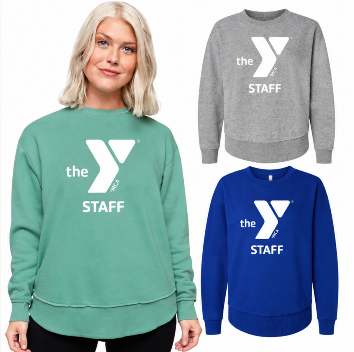 LAT 3525 Women's  Fleece Weekend Crewneck Sweatshirt STAFF
