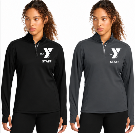 LST860 Sport-Tek® Women's Sport-Wick® Textured 1/4-Zip Pullover STAFF