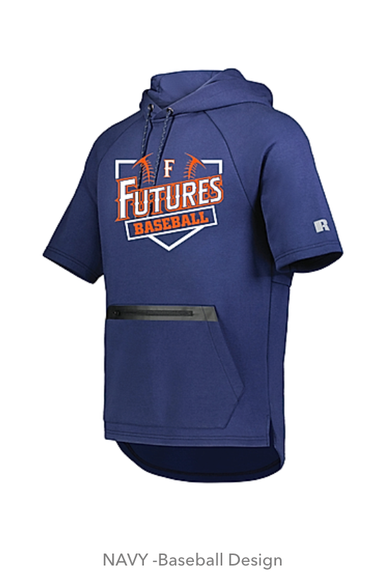 Russell Athletic Legend Short Sleeve Tech Fleece Hoodie