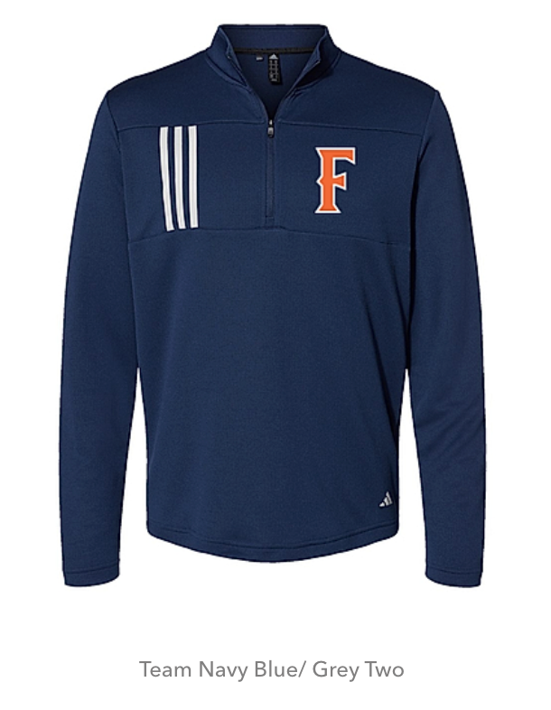 Men's 3-Stripes Double Knit Quarter-Zip Pullover - A482