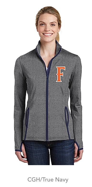 Sport-Tek Women's Sport-Wick Stretch Contrast Full-Zip Jacket. LST853