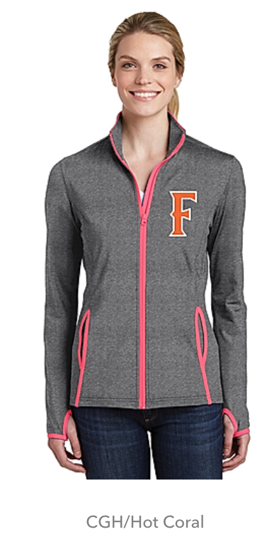 Sport-Tek Women's Sport-Wick Stretch Contrast Full-Zip Jacket. LST853