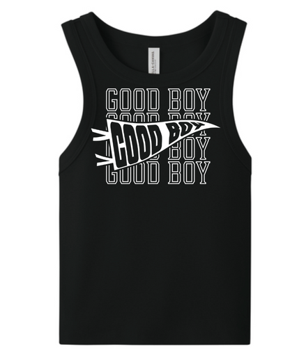 Good boy Ribbed Bella Canva Tank - Good Boy Tank Repeat