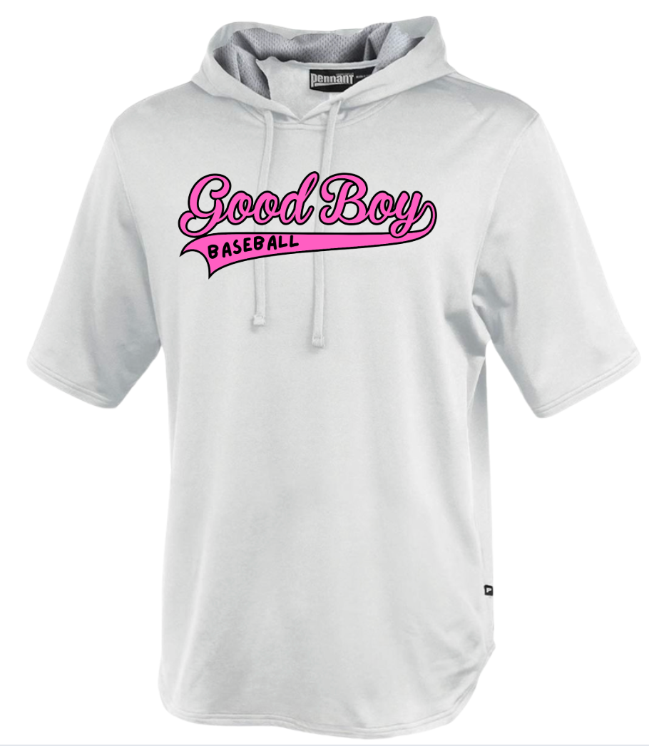 Good Boy OG Short Sleeve Dry-FIT Hoodie Pennant 183  WHITE  ADULT/YOUTH