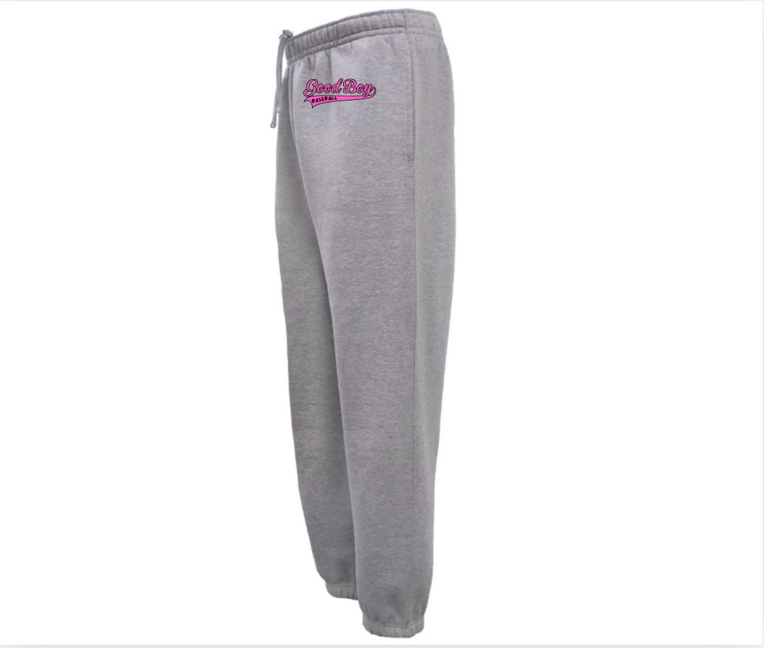 Good Boy Sweatpants 725 Super 10 Jogger Gray with  Pink LOGO